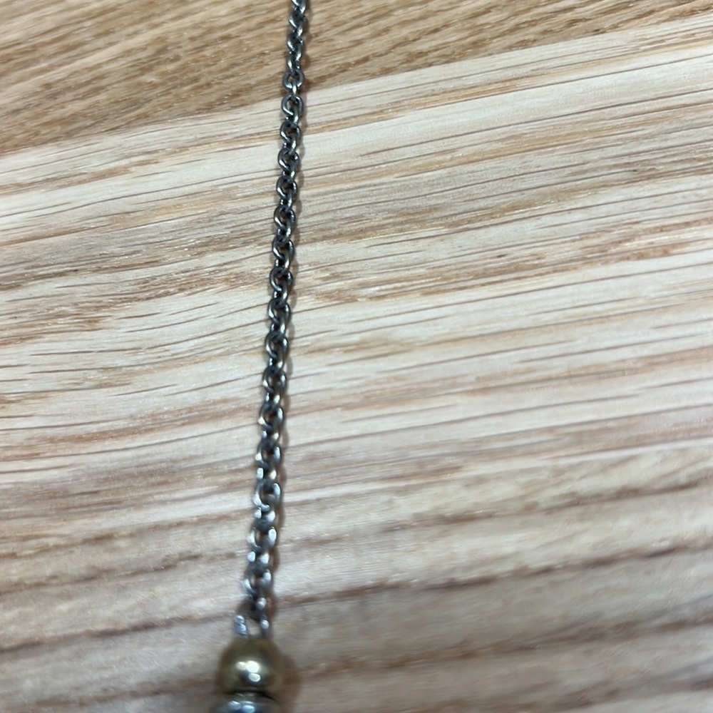 Mr ETTIKA Necklace Silver Chain with Wood and Silver Beads - Picture 4 of 6